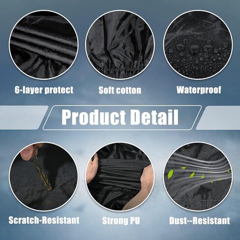 X AUTOHAUX SUV Car Cover Cab Cover for Jeep Wrangler JK JL Hardtop and Convertible Soft Top 4 Door 2007-2021 Outdoor Sun Dust Wind Snow Protection 420D Oxford with Driver Door Zipper Black in Saudi Arabia