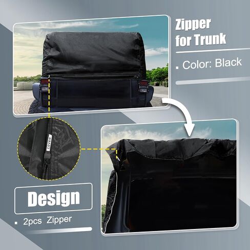 X AUTOHAUX SUV Car Cover Cab Cover for Jeep Wrangler JK JL Hardtop and Convertible Soft Top 4 Door 2007-2021 Outdoor Sun Dust Wind Snow Protection 420D Oxford with Driver Door Zipper Black in Saudi Arabia