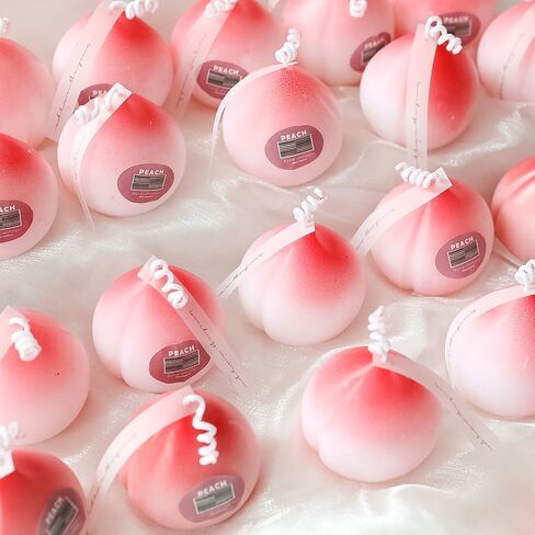 شموع معطرة للمنزل، شمعة YJY Peach مع تصميم لطيف للنساء، هدية عيد ميلاد فتاة 4 عبوات in Kuwait