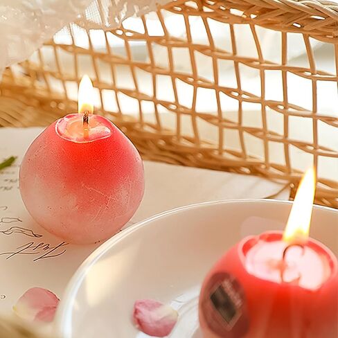 شموع معطرة للمنزل، شمعة YJY Peach مع تصميم لطيف للنساء، هدية عيد ميلاد فتاة 4 عبوات in Kuwait