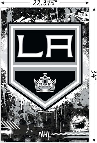 Trends International NHL Los Angeles Kings - ملصق حائط بشعار الحد الأقصى 23 in Saudi Arabia