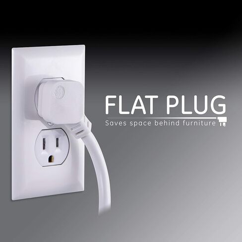 GE UltraPro 4 Outlet Surge Protector, USB-C Charging, 3 ft Designer Braided Cord, 1060 Joules, Compatible w/ iPhone 12/11/Pro/Max/Xs/XR/X/8, Samsung Galaxy S21/S10/S9/Plus, Google Pixel, White, 41354 in Saudi Arabia