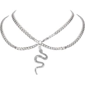 قلادة Sacina Goth Snake Dchoker قلادة ، قلادة ثعبان من سبيكة الزنك ، هالوين عيد الميلاد هدية مجوهرات السنة الجديدة للنساء