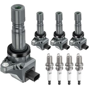 Ignition Coil Pack Spark Plug fit for L4 1.8L 1.8 2012 2013 2014 2015 Honda Civic, 2.0L 2013 2014 2015 Acura ILX, UF672, Set of 4