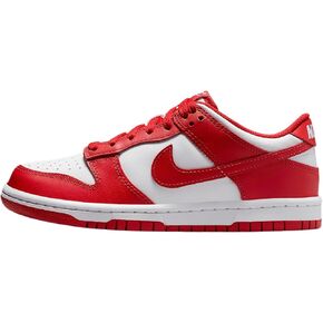 Nike Dunk Low Big Kids' Shoes (FB9109-119, White/University Red)