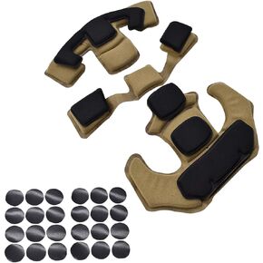 Internal Memory Foam Pads Helmet Lining Tactical Airsoft Helmet Padding kit Replacement Helmet Liner System Protective Cushion Mat Accessories fit Fast MT MICH IBH AF ACH MK M88 Airsoft Helmet