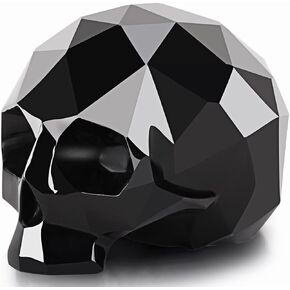 Skullis 3.9 "Black Obsidian منحوتة من الجمجمة الكريستال المنحوت