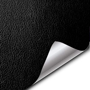 VViViD Black Adhesive Weatherproof Faux Leather Marine Vinyl (1/2ft x 54")