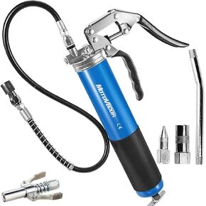 Heavy Duty Pistol Grip Grease Gun with Nozzle and Long-Lasting Flex Hose