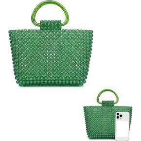 Acrylic Purse,Clear Purse for Women Beaded Bag Wedding Party Clutch Dumpling Bag for Party/Wedding
