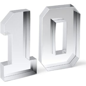 Cardboard Number for Charcuterie 10 Set Fillable Tray 10.2'' Silver Charcuterie Paper Box for 10th Birthday Anniversary Party Decorations Chocolate Candy Cupcake Container