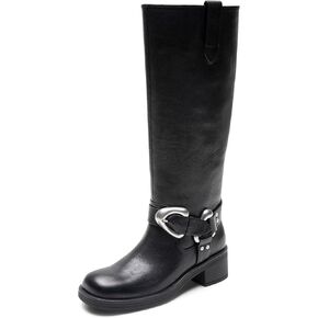 Aerosoles Women's Marley Knee High Boot ، Black Leather ، 8.5