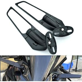 Motorcycle Rear View Mirrors Stealth Mirrors 360° Rotating Compatible with CBR300R/CBR500R/CBR600RR /CBR1000RR/Ninja 300 400 650/GSXR 600 750