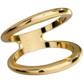 Minimalist Oval Silk Scarf Clip Band Ring for Women Layered Double Bands Statement Finger Rings Shawl Scarves Buckle Wrap Clasp Dress Accessories Decoration Jewelry