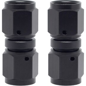 6AN Female to Female Swivel Coupler 90 Degree Union Fitting Adapter Aluminum 2PCS