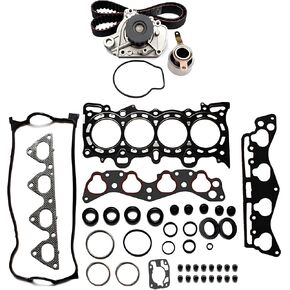 HS9915PT1 Head Gasket Set Timing Belt Water Pump Kit Fit for 1996-2000 Honda Civic 1.6L L4 Honda D16Y5 D16Y7 D16Y8 Engine Replace TCK224 HS54234 HB4029 TKH005 MA-4216975804 MA-9761238673