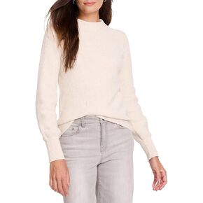 NIC+ZOE Women's Waffle Stitch Sweater, Cream