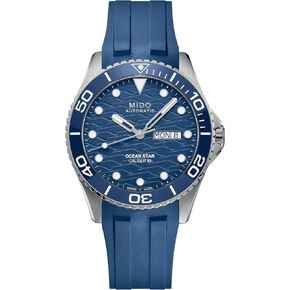 MIDO Ocean Star 200C - Swiss Automatic Watch for Men - Blue Dial - Case 42.5mm - M0424301704100