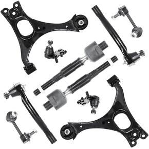 12pcs Front Lower Control Arms with Ball Joint Kit for Honda Civic 1.8L 2006 2007 2008 2009 2010 2011 Sway Bar End Links Tie Rod Ends Suspension Kit