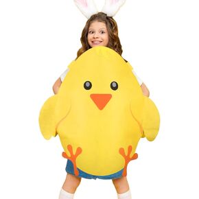 Easter Chick Costume Colorful Easter Chick Cosplay Clothing Costume Unisex Funny Easter Chick Outfit Egg Costume for Easter Day Yellow