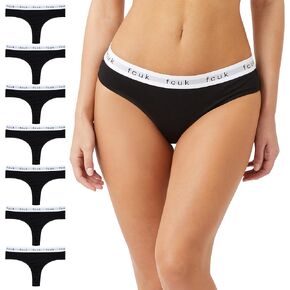 Thongs Cotton Cotton الفرنسية للنساء - حزمة من 5 ، 7 سيدات - ناعمة ، قابلة للامتداد ، ومريحة