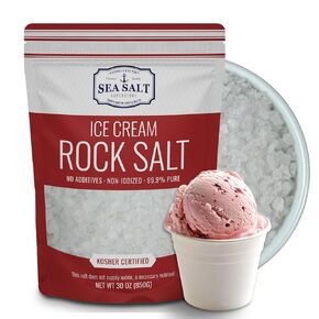 Ice Cream Salt, All-Natural Rock Salt for Ice Cream Maker, Universally Compatible with All Ice Cream Makers that Use Rock Salt, Food-Grade, 30 oz Bag - Sea Salt Superstore