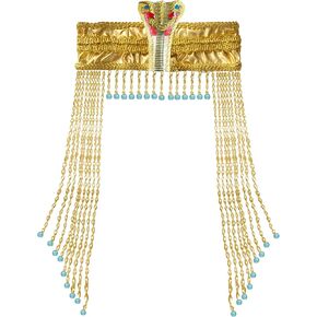 رأس كليوباترا رئيس الرأس المصري للنساء إكسسوارات الأزياء المصرية للملحقات غطاء الرأس كليوباترا هاتال كليوباترا للمجوهرات لحفلة تأثيري كرنفال هالوين الذهب الذهبي