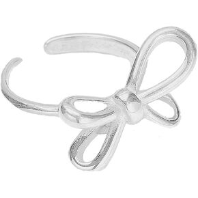 Bow Ring for Women Dainty Gold Bowknot Rings Pink Bow Ribbon Ring Promise Rings for Women