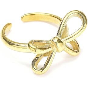 Bow Ring for Women Dainty Gold Bowknot Rings Pink Bow Ribbon Ring Promise Rings for Women in Saudi Arabia