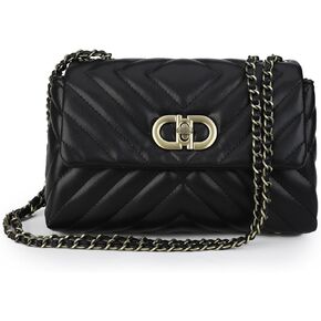 GLITZALL Small Quilted Crossbody Bag for Women Trendy Designer Shoulder Purse and Handbags with Chain Strap