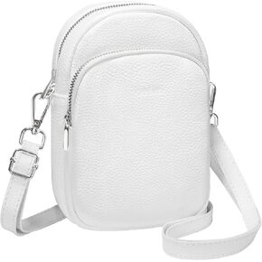 befen Genuine Leather Small Crossbody Bags for Women Trendy Travel Cell Phone Wallet Purses with RFID Blocking Card Slots