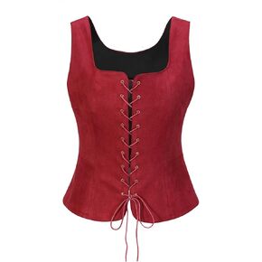 Women's Renaissance Vest Pirate Cosplay Costume Peasant Bodice