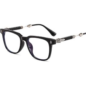 Classic Black Thick Square Frame Clear Lens Glasses for Women Men Non Prescription Eyeglasses