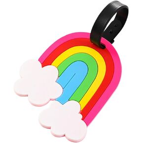 Rainbow Cloud Luggage Tag Silicone Travel Suitcase Bag Identifiers Baggage Tag Personalized Labels for Cruise Airport