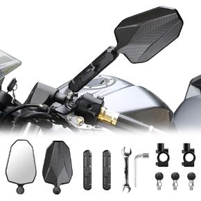 ألومنيوم سبيكة CNC Adventure Bike Mirrors M10 ، مرآة الدراجات النارية تناسب كرات Ram B و 7/8 بوصة ، متوافق مع KTM 1290 Super Adventure ، Honda Grom ، Kawasaki KLR ، Yamaha XTS ، Suzuki DR ، GS ، GS