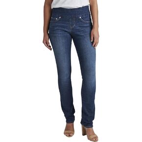 JAG Jeans Women's Peri Mid Rise Straight Leg Pull-on Jeans