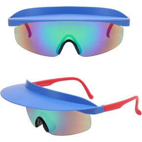 Visor Sunglasses for Women Men Kids Blue Green film