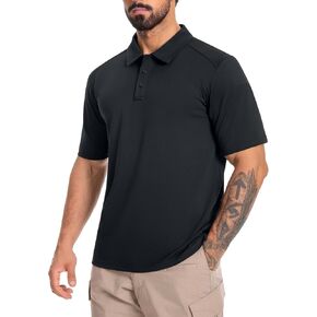 Men's Tactical Polo Shirts Short Sleeve Athletic Golf Outdoor Lightweight Performance Sports Shirt