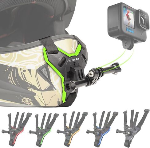Action Pro™ Helmet 3M Chin Mount Strap Compatible with All Smartphones GoPro Hero 12 11 10 9 8 7 6 5 4 SJCAM DJI Osmo and All Action Cameras Made in India in Kuwait