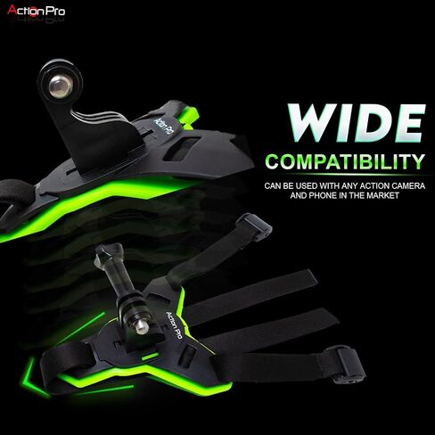 Action Pro™ Helmet 3M Chin Mount Strap Compatible with All Smartphones GoPro Hero 12 11 10 9 8 7 6 5 4 SJCAM DJI Osmo and All Action Cameras Made in India in Kuwait
