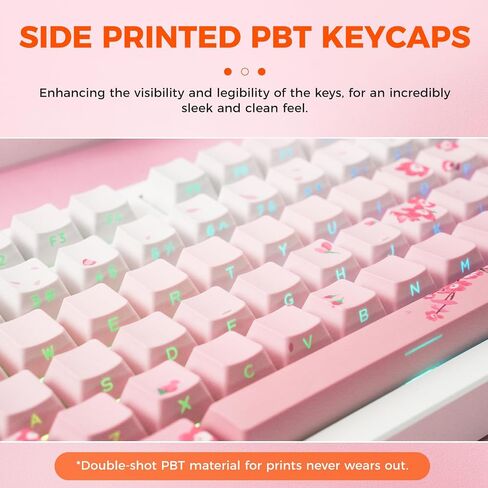 لوحة مفاتيح ألعاب ميكانيكية DAREU EK75PRO لاسلكية 75% RGB قابلة للتبديل السريع مع مقبض، اتصال 2.4 جيجا هرتز/BT5.1/USB-C، حامل حشية 81 مفتاحًا، أغطية مفاتيح PBT ومفتاح أحلام خطي لـ Win/MAC in Saudi Arabia