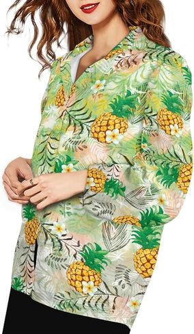Coloranimal Women's Casual Long Sleeve Shirts Button Up V-Neck Blouse Tunic Tops Size S-5XL in Saudi Arabia