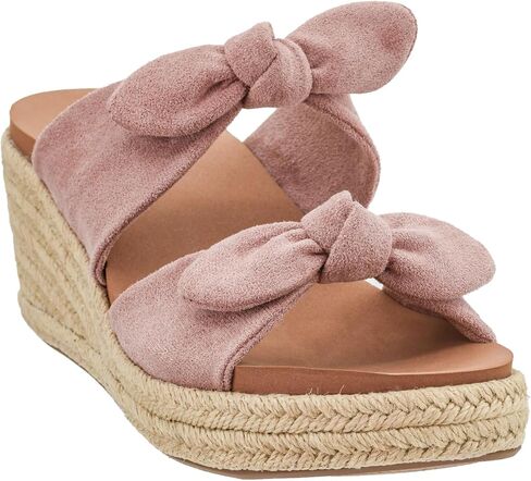 Corkys Footwear Women's Tie The Knot Wedge Sandal - إسفين ساحة 2.5 بوصة ، انزلاق على الإغلاق للراحة والأناقة ، مثالية للملابس غير الرسمية والأقنعة ، وارتداء طوال اليوم in Saudi Arabia
