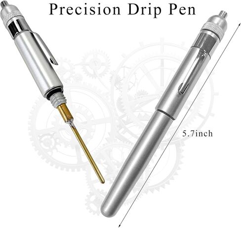Precision Oiler, Lightweight Aluminum Oiler Precision Oiling Pinpoint Pen for Machine Maintenance, Portable Lubricating Machine Oil Pen with Pocket Clip & Screw-on Cover in Saudi Arabia