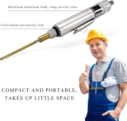 Precision Oiler, Lightweight Aluminum Oiler Precision Oiling Pinpoint Pen for Machine Maintenance, Portable Lubricating Machine Oil Pen with Pocket Clip & Screw-on Cover in Saudi Arabia