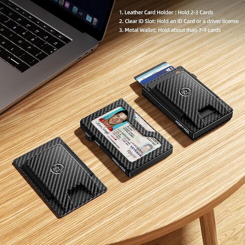 محفظة للرجال ، 2 في 1 محفظة ذكية مع حامل البطاقة المنبثقة ، حظر RFID محفظة جلدية الحد الأدنى محفظة ماجسافي ل iPhone 15/14/13 Pro/Promax in Kuwait