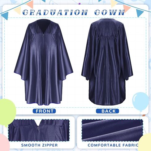 Sureio 6 Pcs Kindergarten Preschool Graduation Cap and Gown with 2025 Tassel Graduation Stole Certificate for Toddler Kids in Kuwait