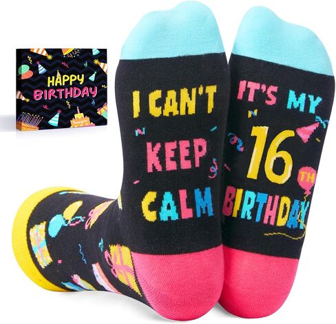 HAPPYPOP 15th Birthday Gifts Socks Ideas - Gifts for 15 Year Old Teenage Girls Boys, Quinceanera Gifts for Teen Girls Age 15 in Saudi Arabia