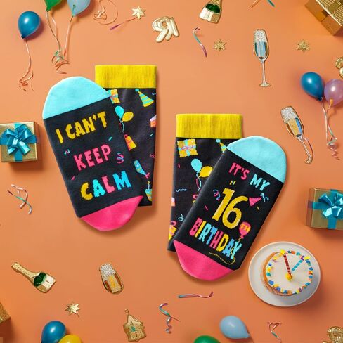 HAPPYPOP 15th Birthday Gifts Socks Ideas - Gifts for 15 Year Old Teenage Girls Boys, Quinceanera Gifts for Teen Girls Age 15 in Saudi Arabia