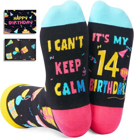 HAPPYPOP 15th Birthday Gifts Socks Ideas - Gifts for 15 Year Old Teenage Girls Boys, Quinceanera Gifts for Teen Girls Age 15 in Saudi Arabia
